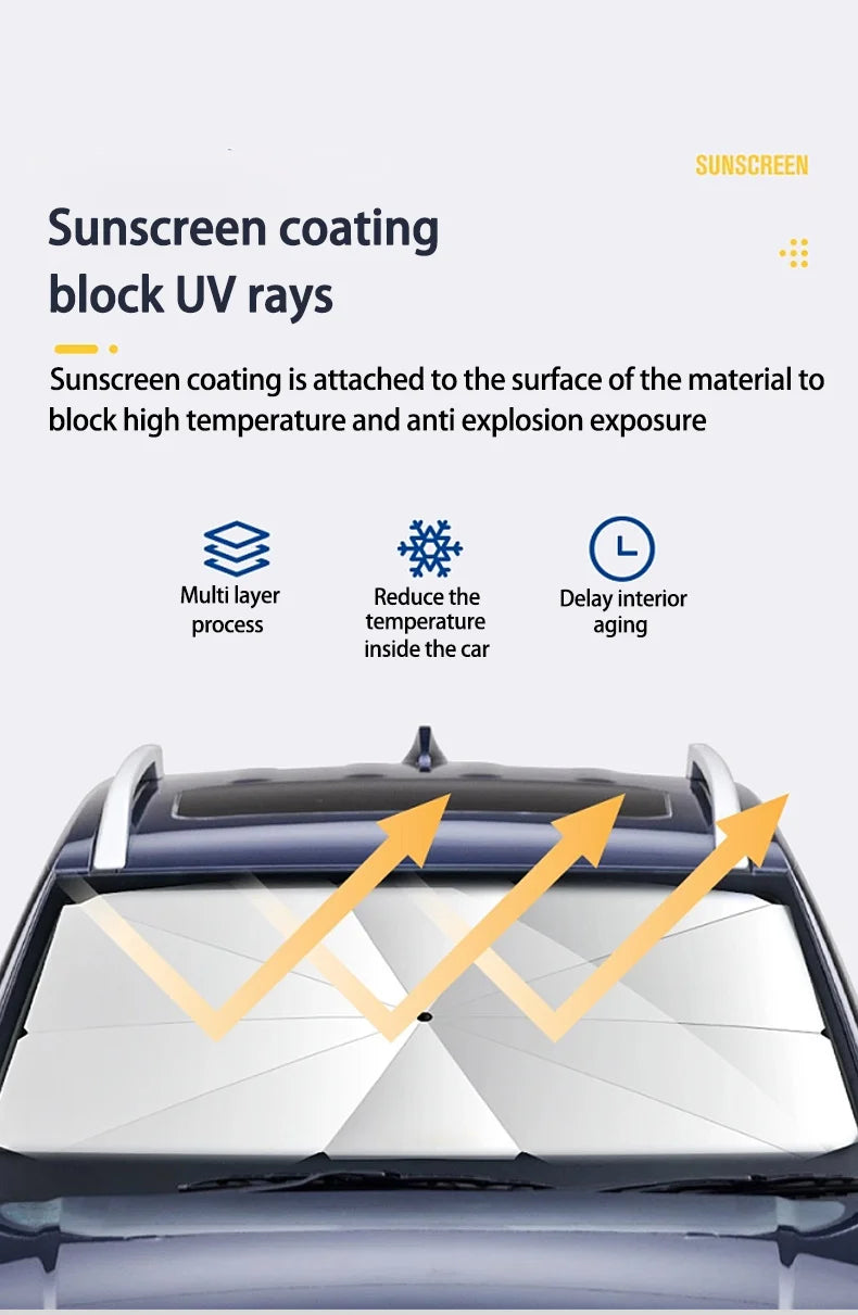 Keep Your Car Cool & Protected with the Ultimate Portable Windscreen Sun Shade