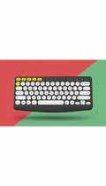Multi-Device Bluetooth Keyboard with Brushed Metal Finish